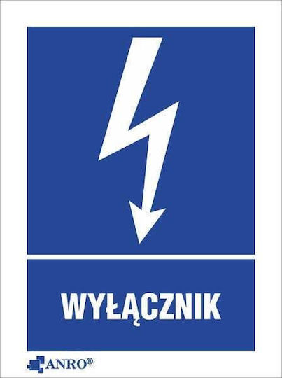Self-adhesive Warning Sign Switch 52x74 10eia Q1 F