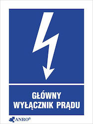 Self-adhesive Warning Sign Main Pradu 148x210 20eia Q4 F Self-adhesive Warning Sign Main Pradu 148x210 20eia Q4 F