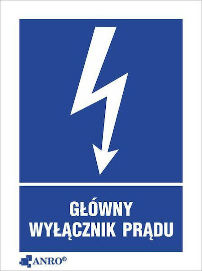 Selbstklebendes Warnschild Hauptpradu 148x210 20 Stück Q4 F
