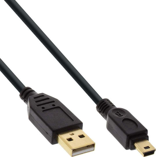 InLine USB 2.0 Kabel USB-A-Stecker - Mini-USB-B-Stecker Schwarz 3m 31830P