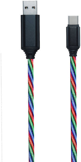 2GO USB 2.0 Kabel USB-C männlich - USB-A Mehrfarbig 1m (797146)