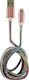 LC-Power Geflochten USB-A zu Lightning Kabel Mehrfarbig 1m (31331D)