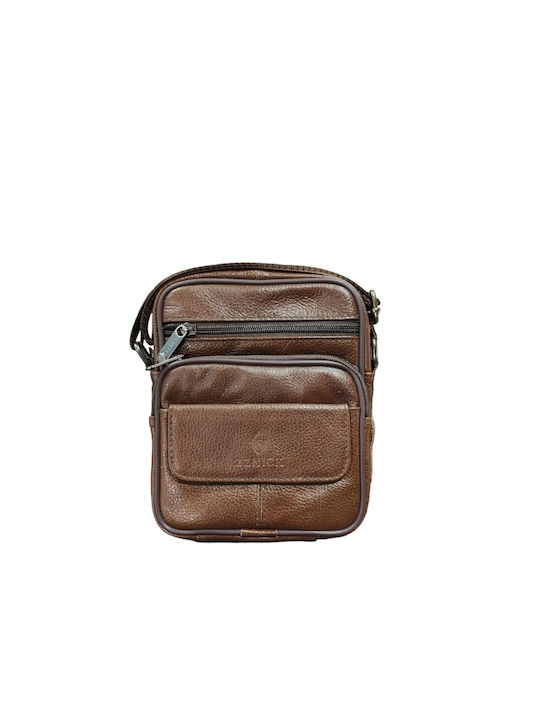 G.M Leather Men's Bag Shoulder / Crossbody Brown