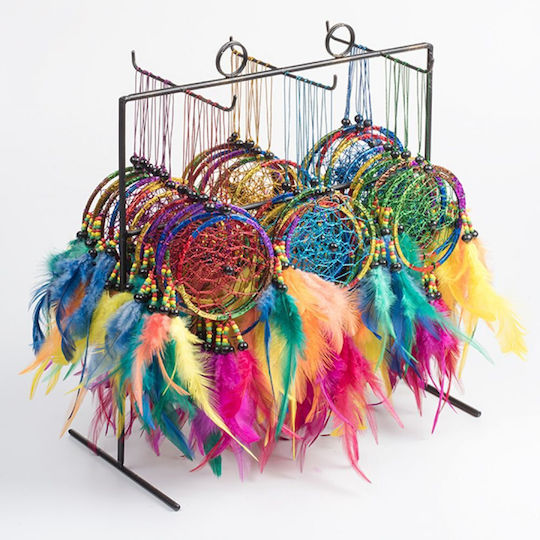 Synchronia Decorative Dreamcatcher Handmade from Fabric 9x9cm Various Colors