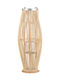 Beliani Wooden Lantern Beige 32x84cm
