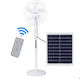 Ventilator de podea reîncărcabil de 16" cu panou solar și telecomandă