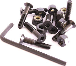 Sushi Skateboard Allen Head Bolts Pk8 Black 1 1/8 In Black-sus-blt-0053-124-black