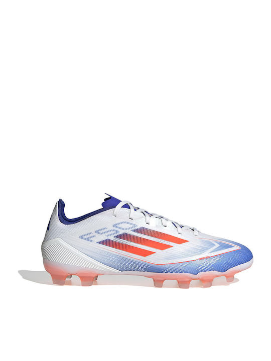 adidas F50 Pro Football Shoes with Cleats Cloud White / Solar Red / Lucid Blue