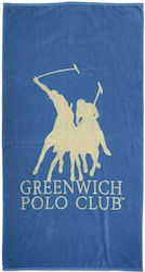 Greenwich Polo Club Πετσέτα Θαλάσσης 90x170 Κίτρινη Μπλε 3851