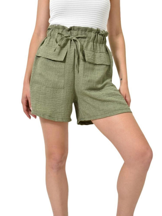 Potre Women's Linen Shorts Haki