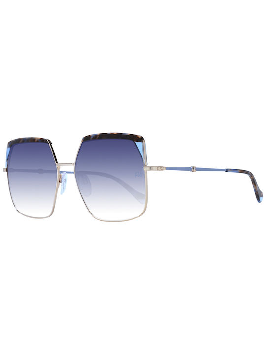 Ana Hickmann Women's Sunglasses with Multicolour Metal Frame and Blue Gradient Lens AH3253 P03