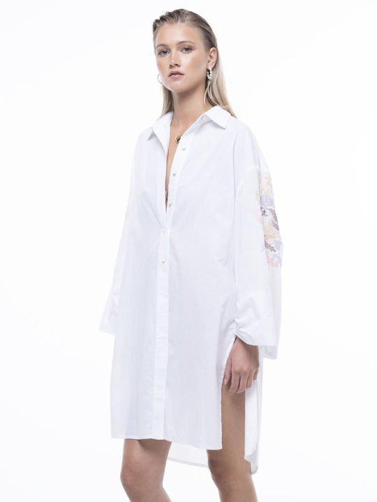 Project Soma Women's Kimono Beachwear WHITE