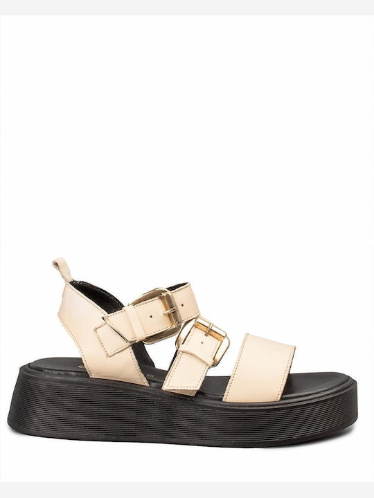 Carad Shoes Flache Sandalen für Damen in Beige ...