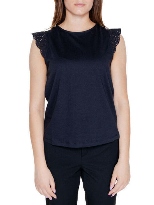Vero Moda Bluza de Damă de Vară din Bumbac Neagră
