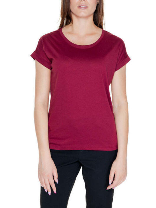 Vila Feminin Tricou Burgundy