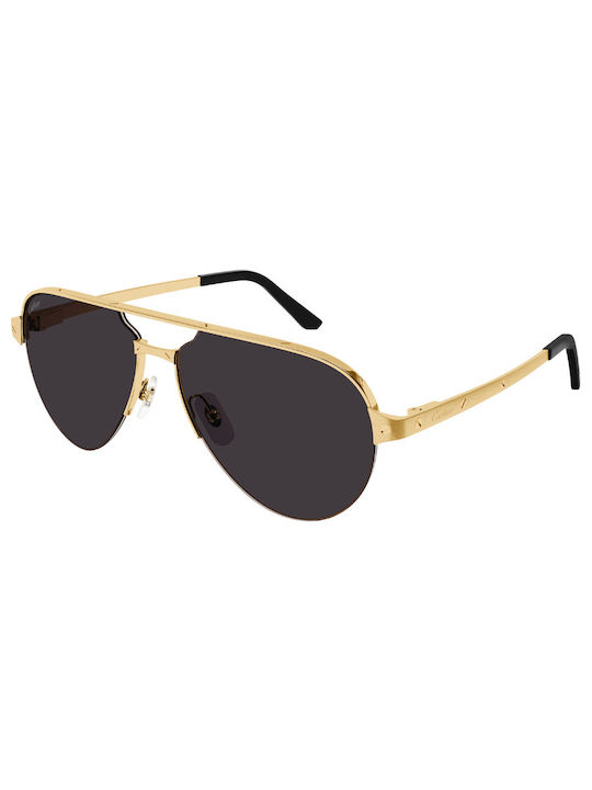 Cartier Sunglasses with Gold Metal Frame and Gray Lens CT0386S 001