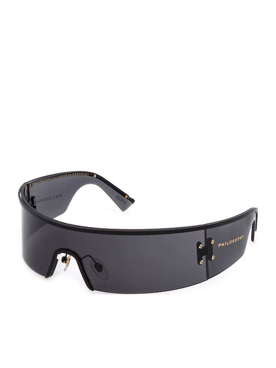 Lozza Unisex Sunglasses with Black Plastic Frame and Black Lens SL2372 0530