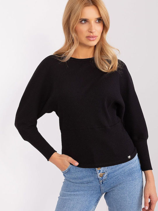 BFG Women's Blouse Cotton Long Sleeve Black