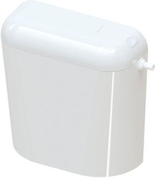 Nikiplast Wall Mounted Plastic Low Pressure Rectangular Toilet Flush Tank White