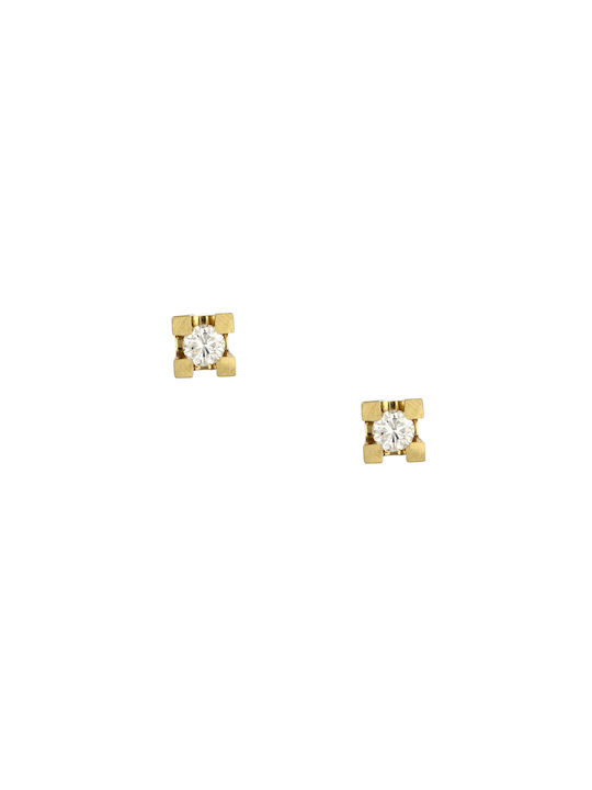 Ohrringe aus Gold 18K mit Diamant