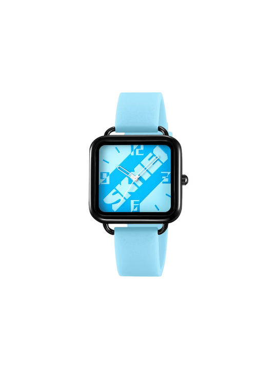 Skmei Watch Battery with Rubber Strap Blue