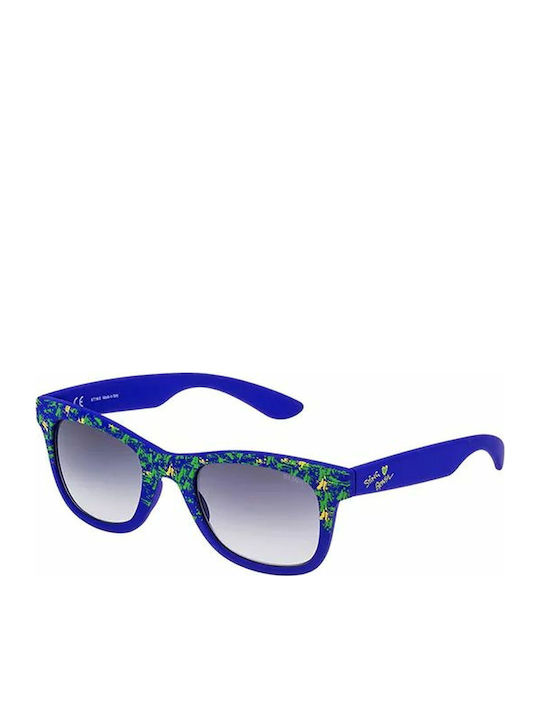 Sting Unisex Sunglasses with Multicolour Plastic Frame and Gray Gradient Lens