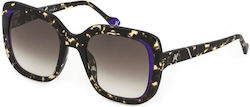 Yalea Sunglasses Brown with Acetate Frame & Brown Lens