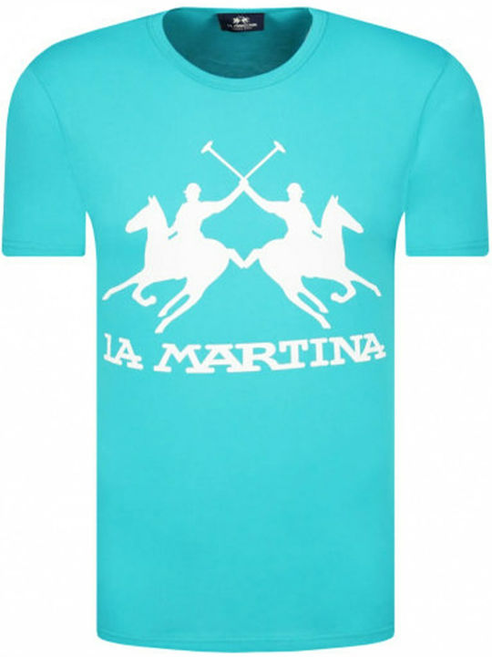 La Martina Herren T-Shirt Kurzarm Hellblau