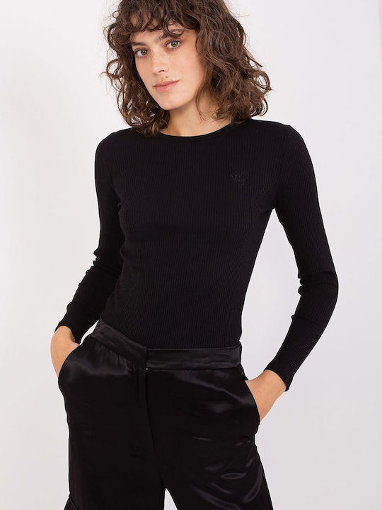 BFG Women's Blouse Cotton Long Sleeve Black