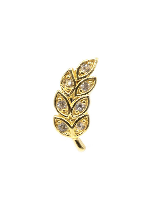 Stainless Steel Gold-Plated Zircon Ear Cuff Kfm152