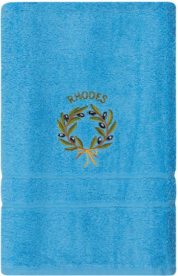 Silk Fashion Silk Fashion Facecloth Rose 50x100cm Light Blue