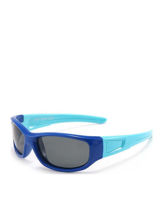 Techsuit Sonnenbrille Polarisiert 800-c28 Sport Typ Flexibel Kinder Zwischen 3-12 Jahren Dunkelblau Himmelblau