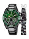 Festina Chrono Bike Connected Special Edition Ceas Barbati 45.5mm Cronograf Baterie Cu Brățară Metalică Neagră
