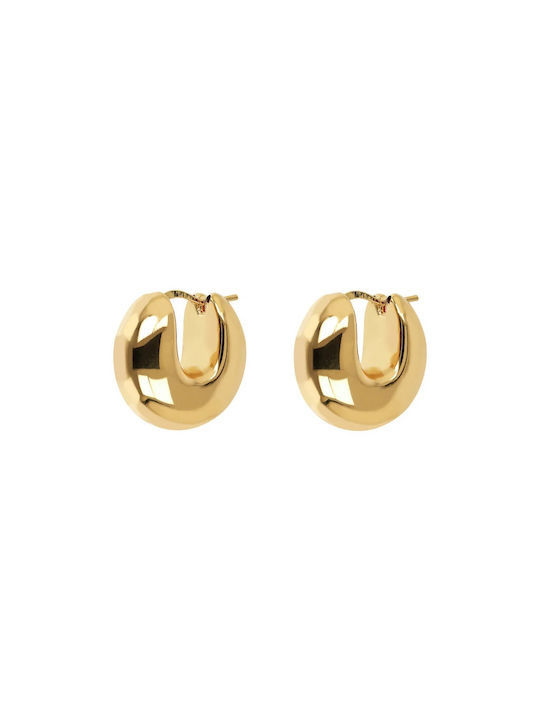 Bronzallure Earrings Hoops Gold Plated