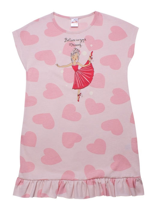 Minerva Kids' Nightgown Summer Cotton Pink BELI...