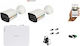 Комплект 1x Hikvision Ds-7104hghi-k1 S 2 X Hikvision Ds-2ce10df8t-f 1 Трансформатор 2a 12волта Bnc Изображение & Захранване