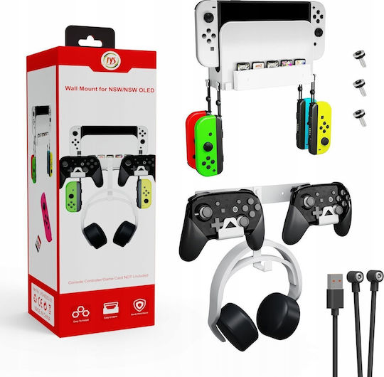 Jys Βάση για 2 χειριστήρια Switch / Switch Lite / Switch OLED Λευκή SB7921