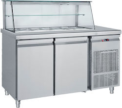 Salatvitrine Kühlschrank Maschine 2 Türen Abmessungen 186x70x130cm Salatvitrine Kühlschrank Maschine 2 Türen Abmessungen 186x70x130cm