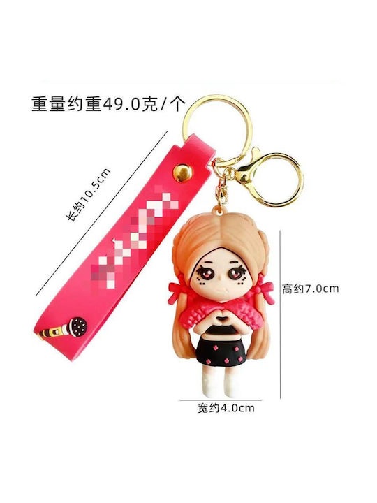 Kpop Group Blackpink Silicone Keychain Full Body Figure 3D Lisa Blonde Hair 4855