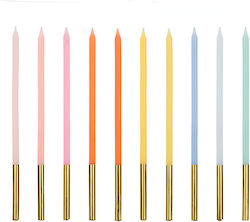 PartyDeco Birthday Candle Number in Gold Color 10pcs (Μiscellaneous colours) SCD-3-000