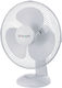 TnS Eleganter Tischgerät Ventilator 50W Lüfterdurchmesser 40cm Weiß