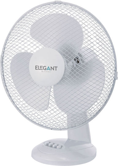 TnS Eleganter Tischgerät Ventilator 50W Lüfterdurchmesser 40cm Weiß