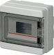 Elettrocanali Wall mounted Waterproof 12-Elements Fuse Box with 1 Row