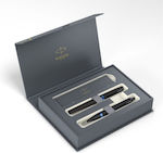 Parker Pen Set with Fountain Pen Blue