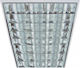DIL Recessed Fluorescent Ceiling Light with 4 Light Bulb Places T8 Shape for G13 Base L61xD59.5xH1cm