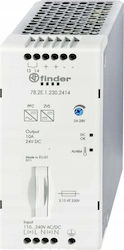 Finder Τροφοδοτικό Ράγας με Έξοδο 24V και Ισχύ 240W