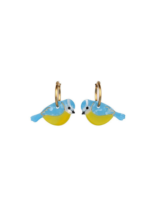 Coucou Suzette Earrings Hoops made of Steel Gold Plated