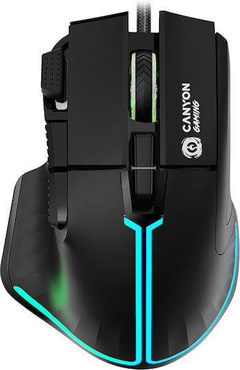 Canyon Fortnax GM-636 RGB Геймърска Мишка 20000 DPI Черен