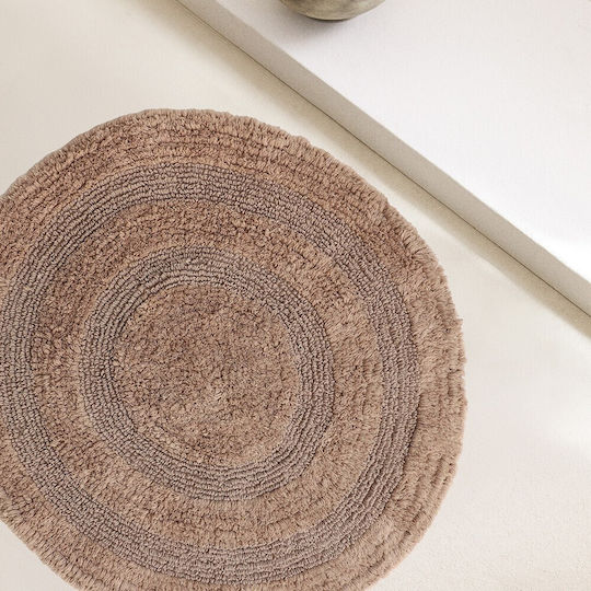 Melinen Πατάκι Μπάνιου Βαμβακερό Στρογγυλό 20003566 Beige Φ60εκ.