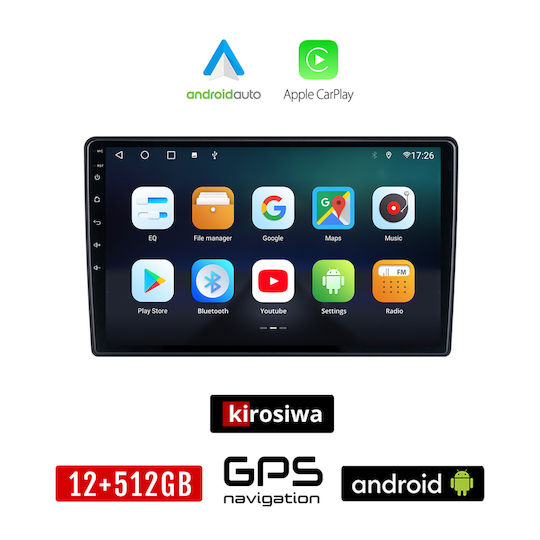 Kirosiwa Ηχοσύστημα Αυτοκινήτου για Citroen C4 Cactus 2014 2021 (Bluetooth/USB/AUX/WiFi/GPS/Apple-Carplay/Android-Auto) με Οθόνη Αφής 9"